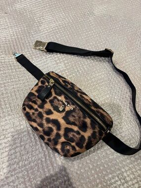 Michael Kors Leopard Print Mini Belt Bag - Brown & Black